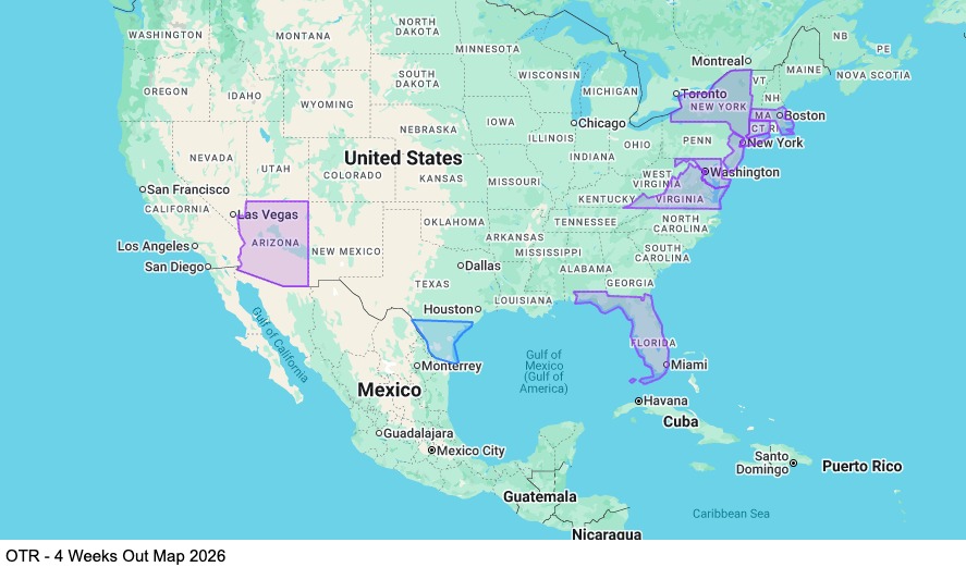 OTR - 4 Weeks Out map