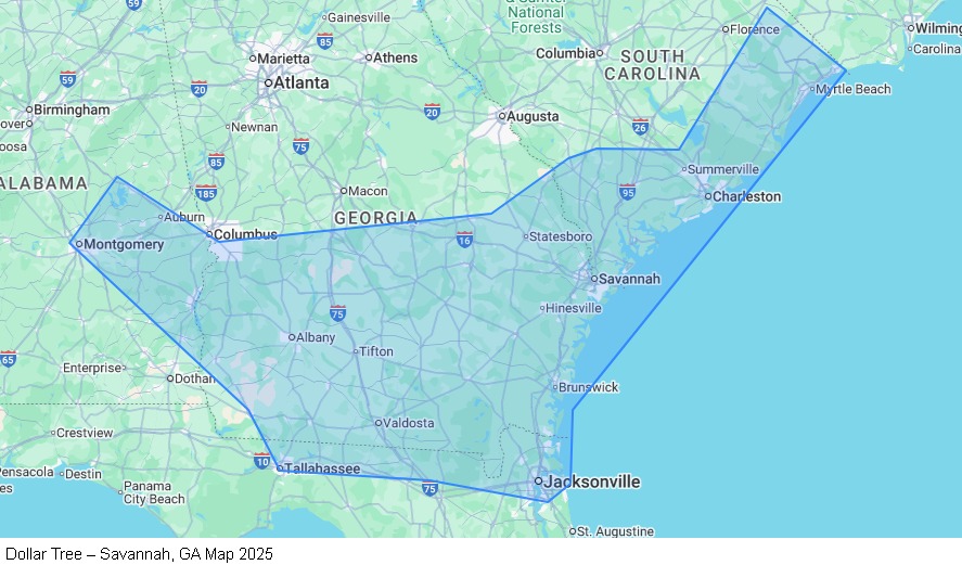 Dedicated - Home Weekly - Savannah, GA map
