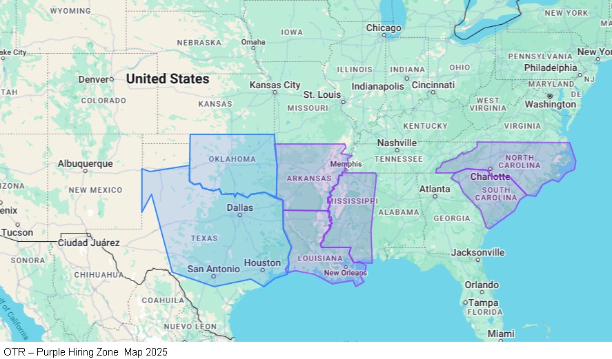 OTR - Purple Pay Zone map