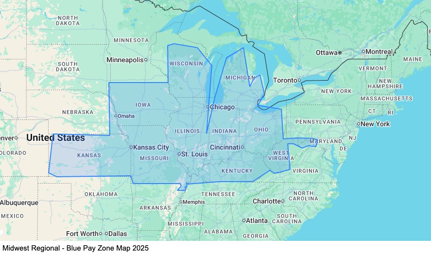 Midwest Regional map