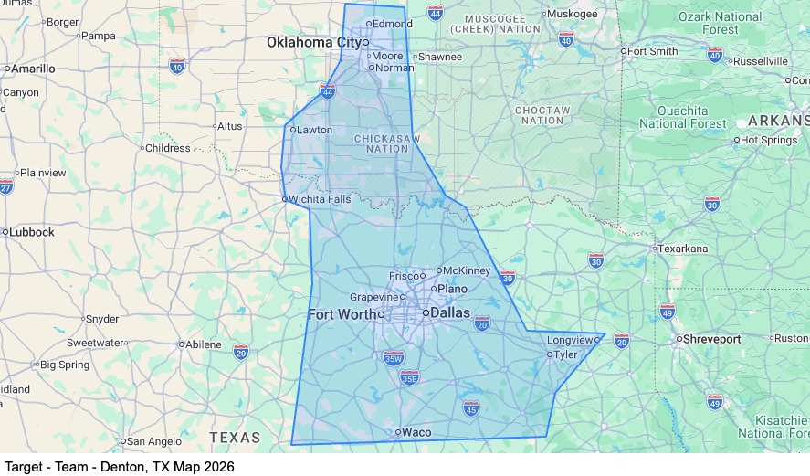 Dedicated - Teams - Denton, TX map