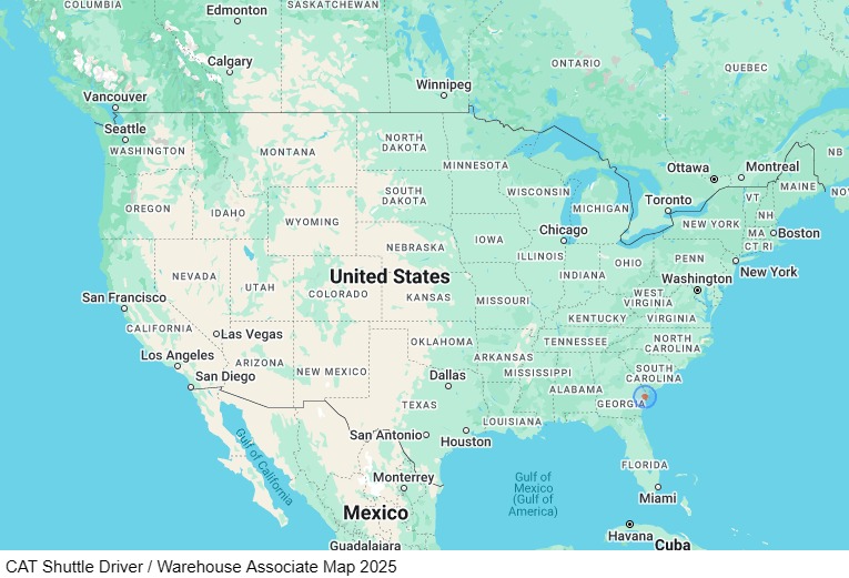 CAT Shuttle Driver / Warehouse Associate map