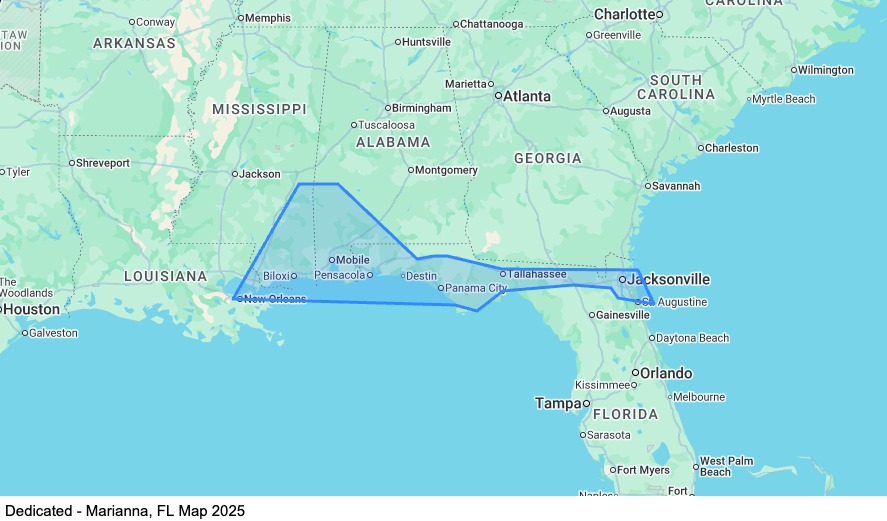 Dedicated – Home Weekly - Marianna, FL map